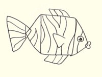 Draw a fish - step 3